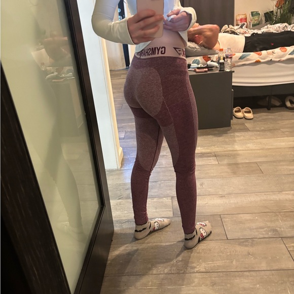 Gymshark Maroon Leggings - Picture 2 of 8